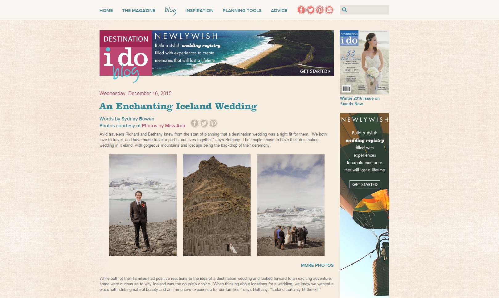 Destination I Do Blog Feature Iceland Wedding