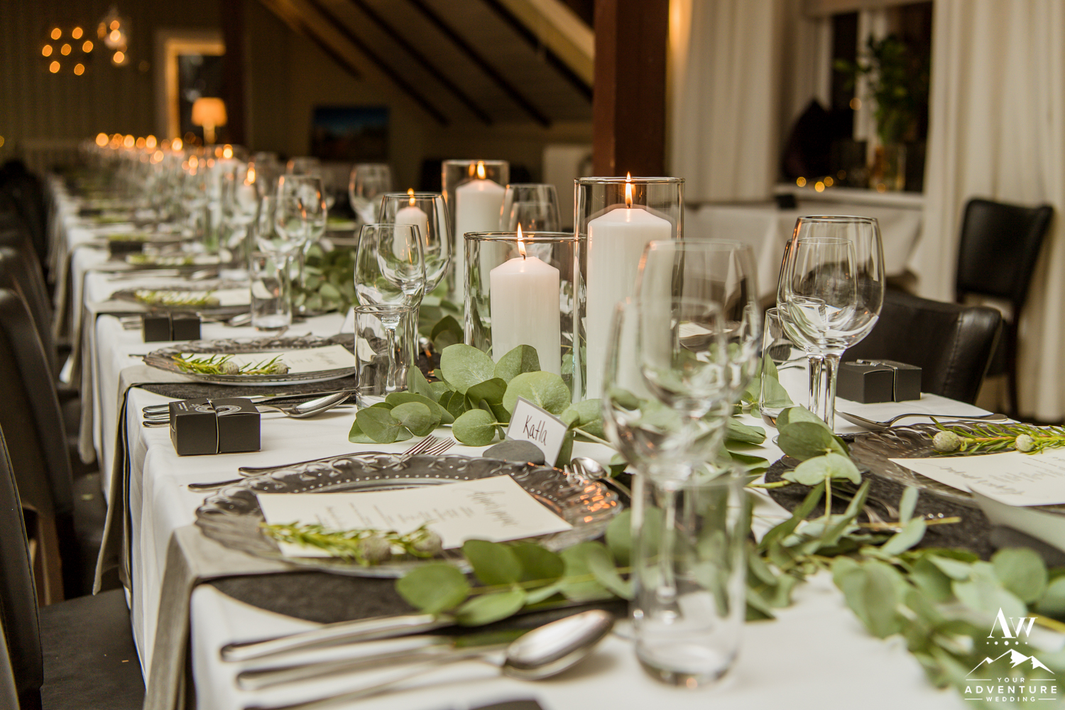 iceland-wedding-reception-candle-centerpieces